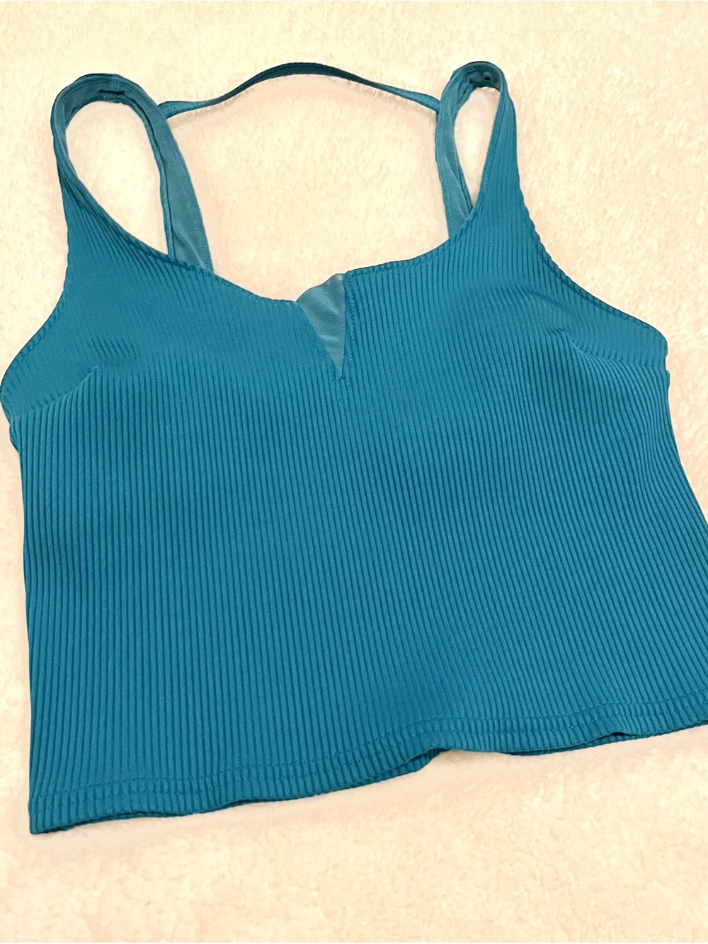 Free People Movement Dark Teal Ribbed Tank Top